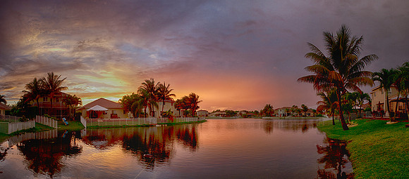 backyard sunset pan50percent